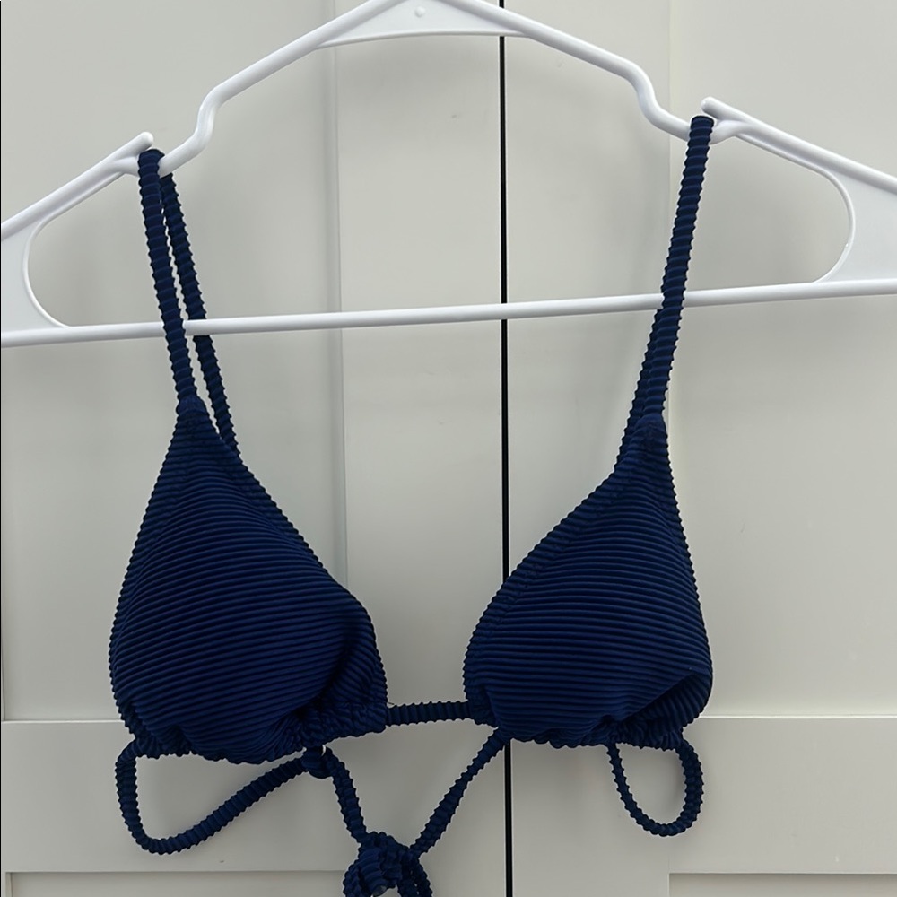 Navy Blue Striped Bikini set